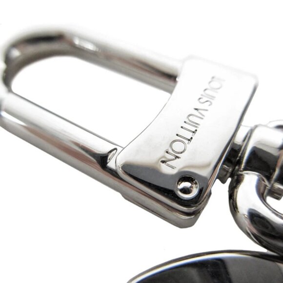 Auth LOUIS VUITTON モノグラム Porte Cles Round Key Ring Light gray - Picture 8 of 8